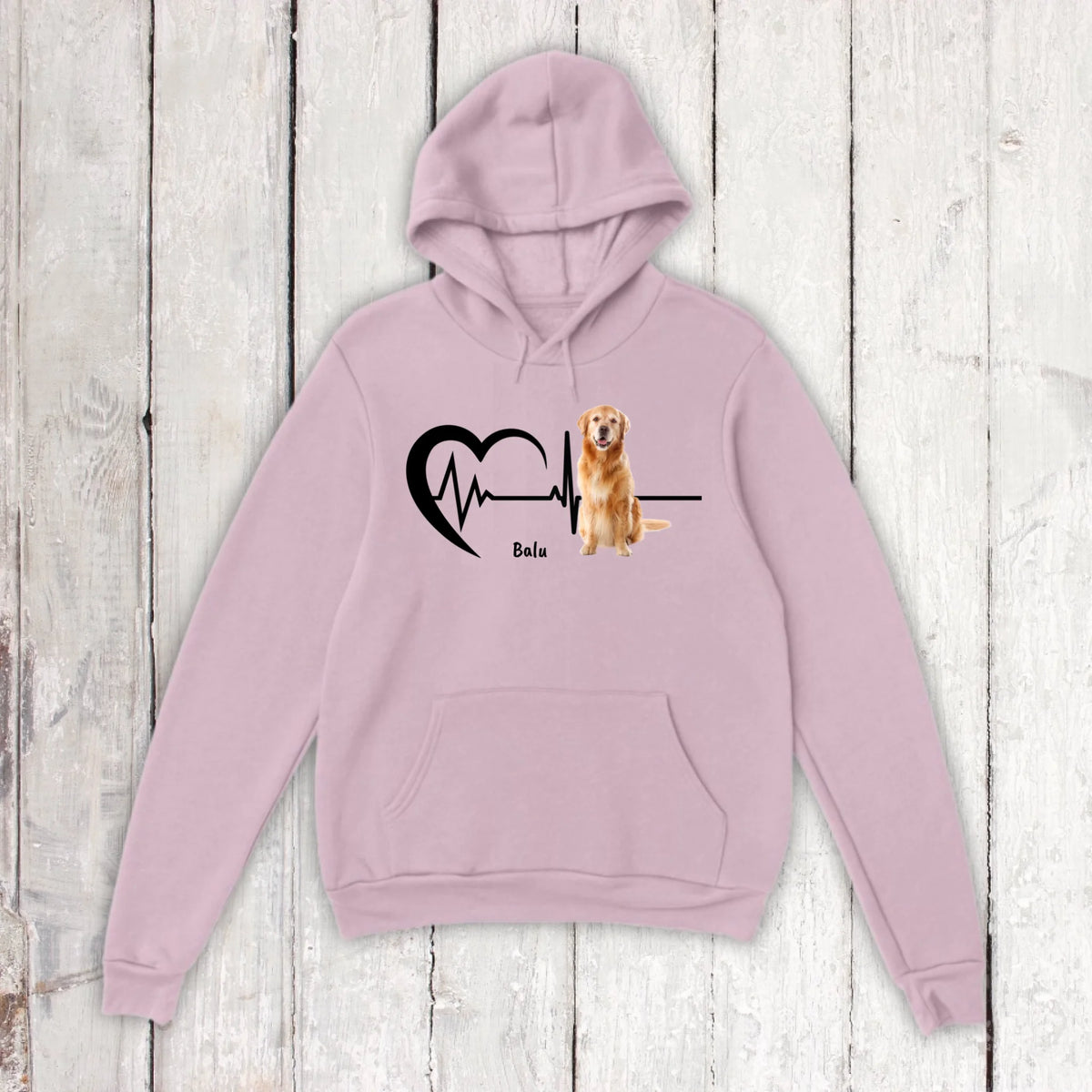 Herzschlag mit Foto - Individueller Hoodie oder Sweatshirt | Personalize Palace