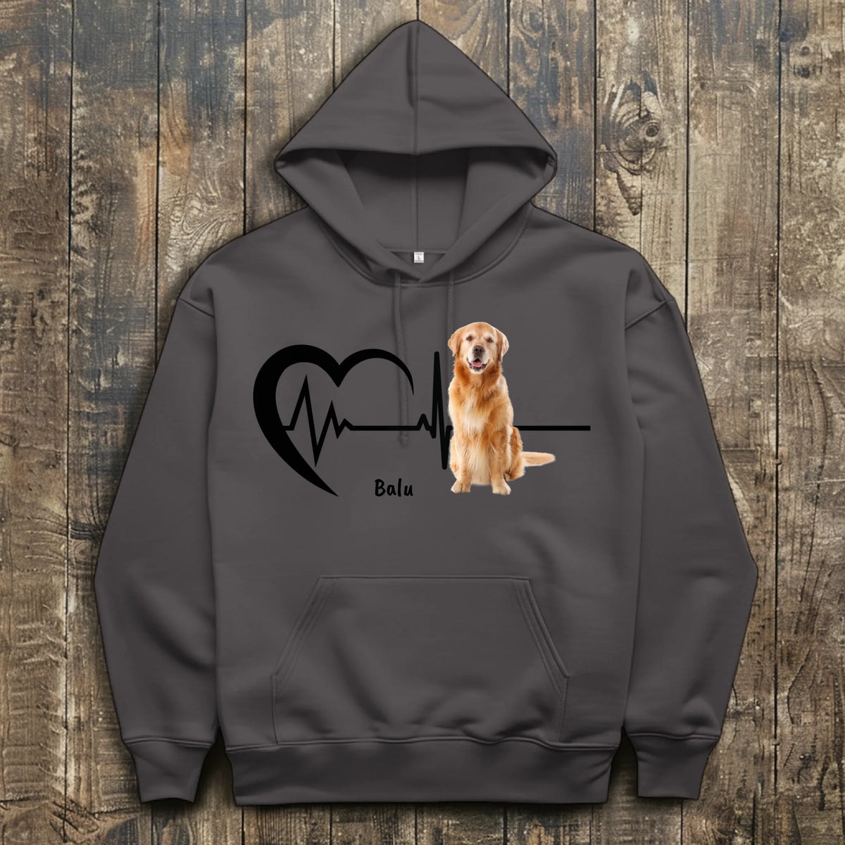 Herzschlag mit Foto - Individueller Hoodie oder Sweatshirt | Personalize Palace