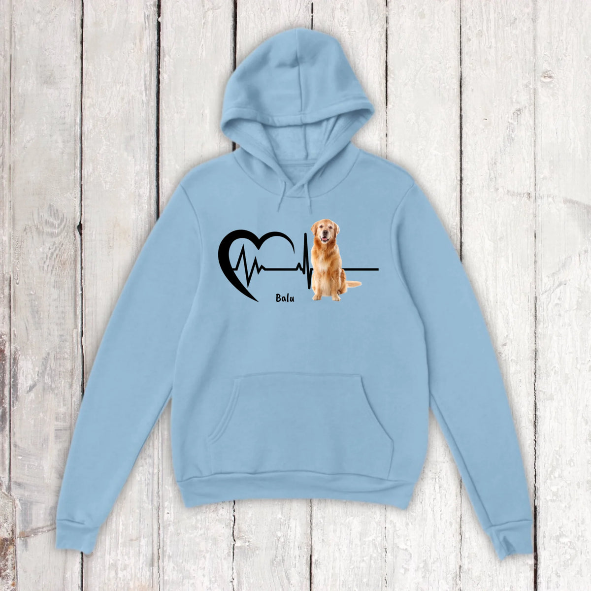 Herzschlag mit Foto - Individueller Hoodie oder Sweatshirt | Personalize Palace