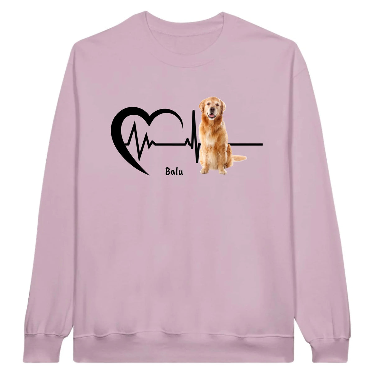 Herzschlag mit Foto - Individueller Hoodie oder Sweatshirt