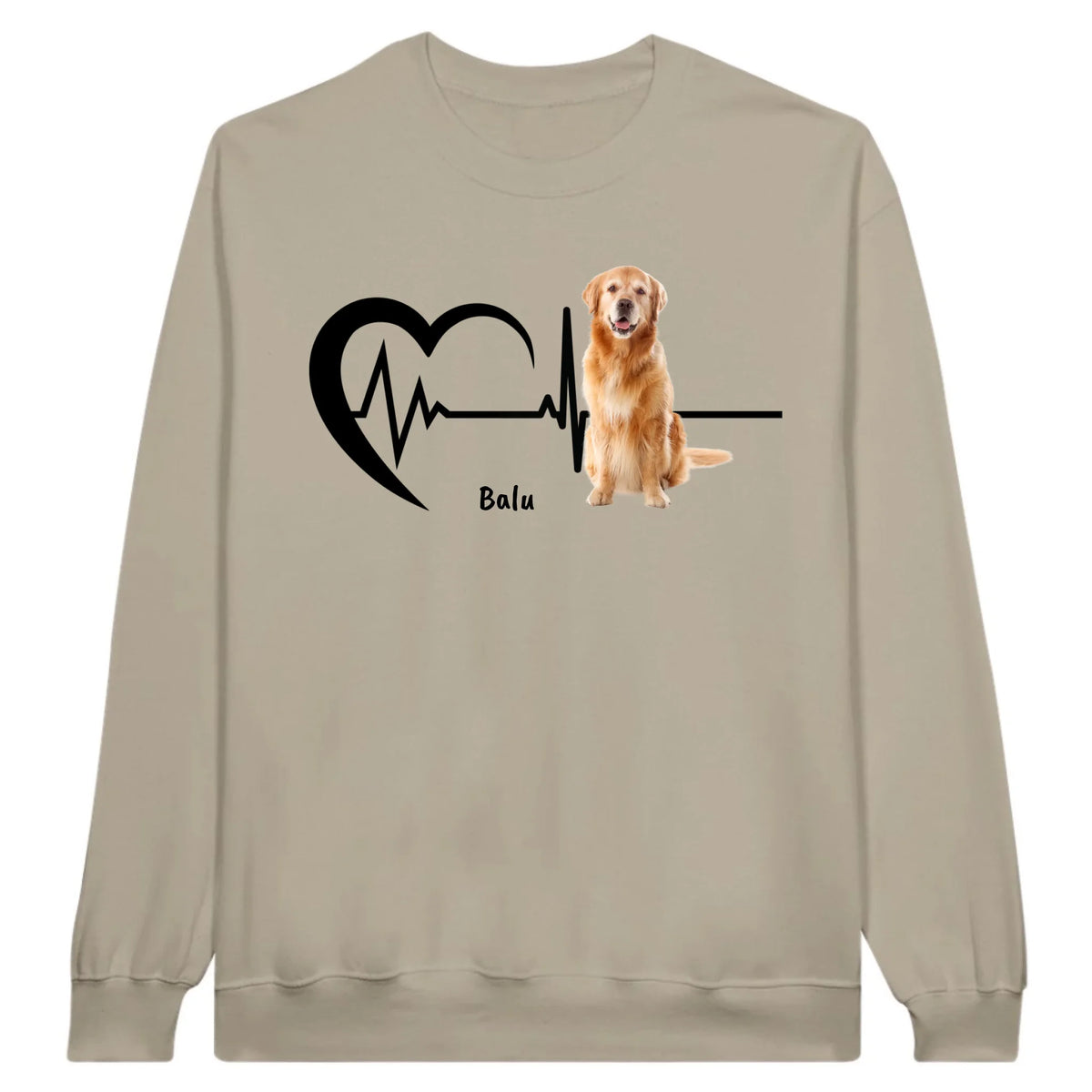 Herzschlag mit Foto - Individueller Hoodie oder Sweatshirt