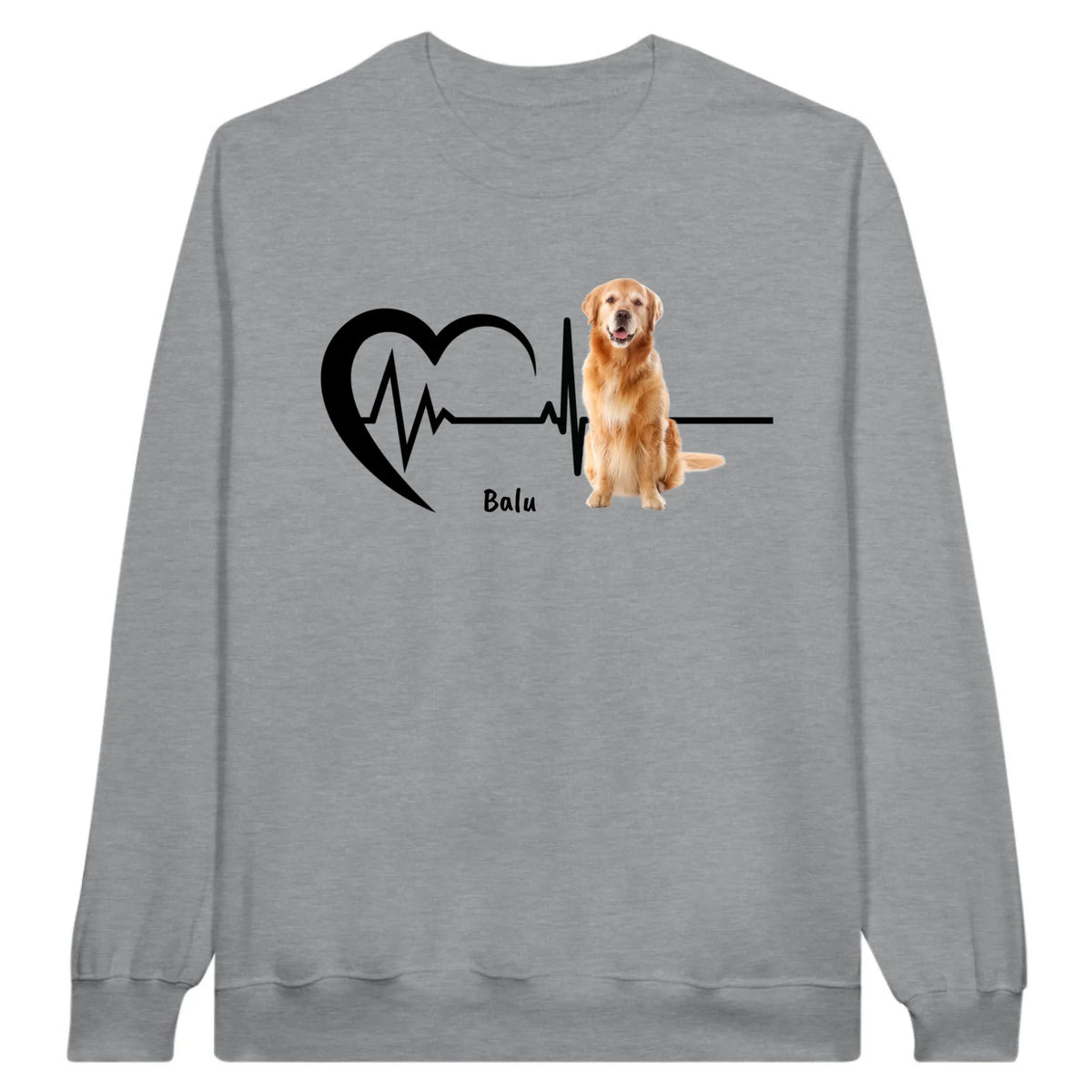 Herzschlag mit Foto - Individueller Hoodie oder Sweatshirt