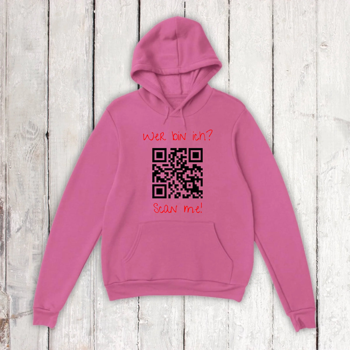 dein QR-Code | Strichcode mit Text - individueller Code Hoodie | Personalize Palace