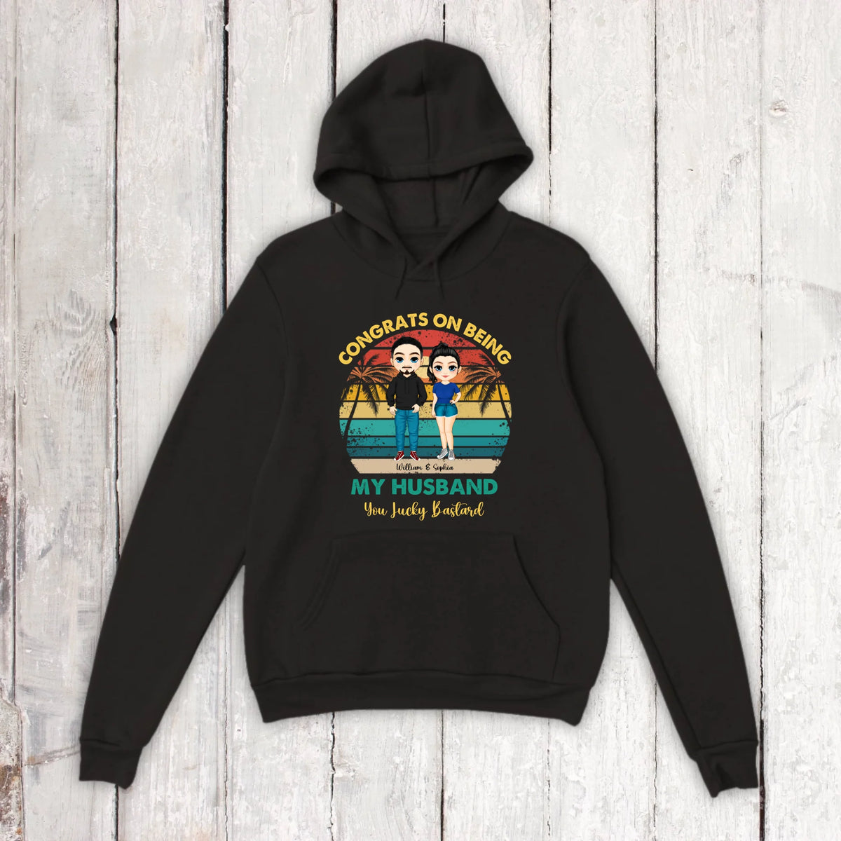 You lucky Bastard | für Paare, JGAs - individuelles T-Shirt | Personalize Palace