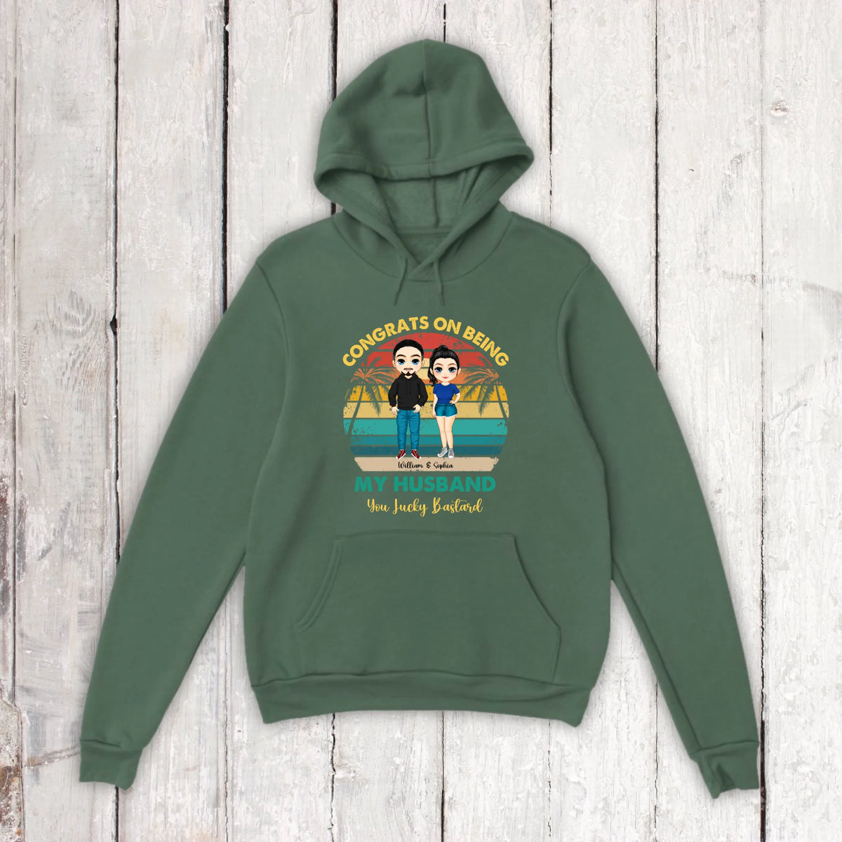 You lucky Bastard | für Paare, JGAs - individuelles T-Shirt | Personalize Palace