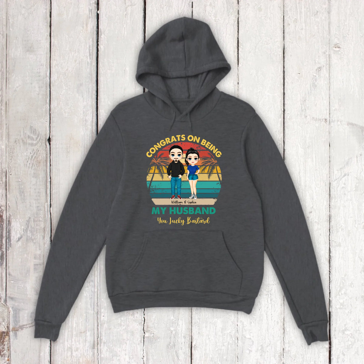 You lucky Bastard | für Paare, JGAs - individuelles T-Shirt | Personalize Palace