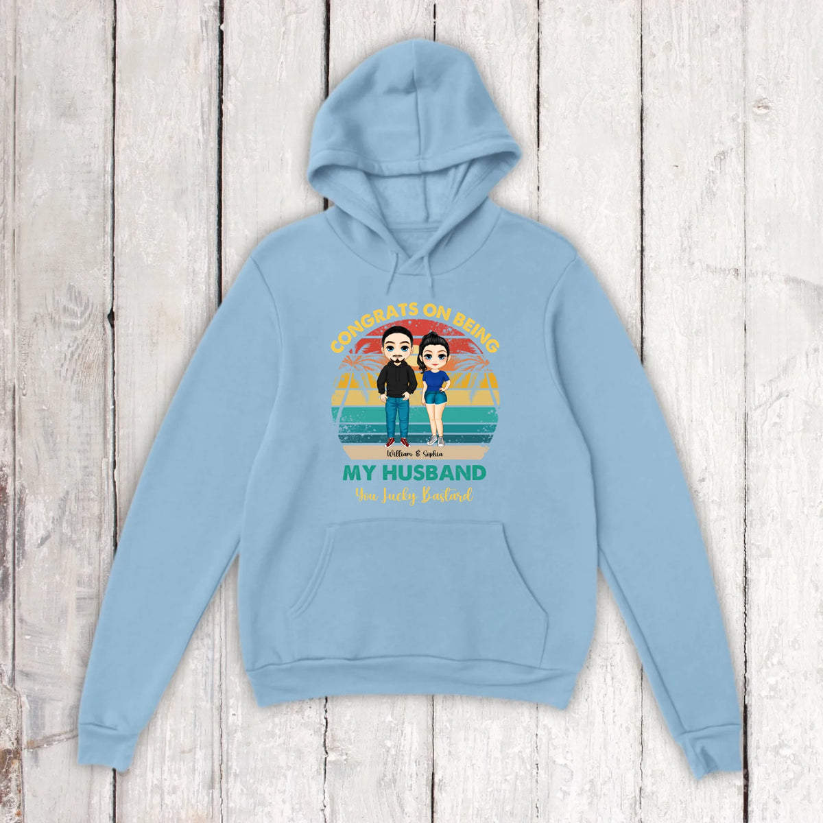 You lucky Bastard | für Paare, JGAs - individuelles T-Shirt | Personalize Palace