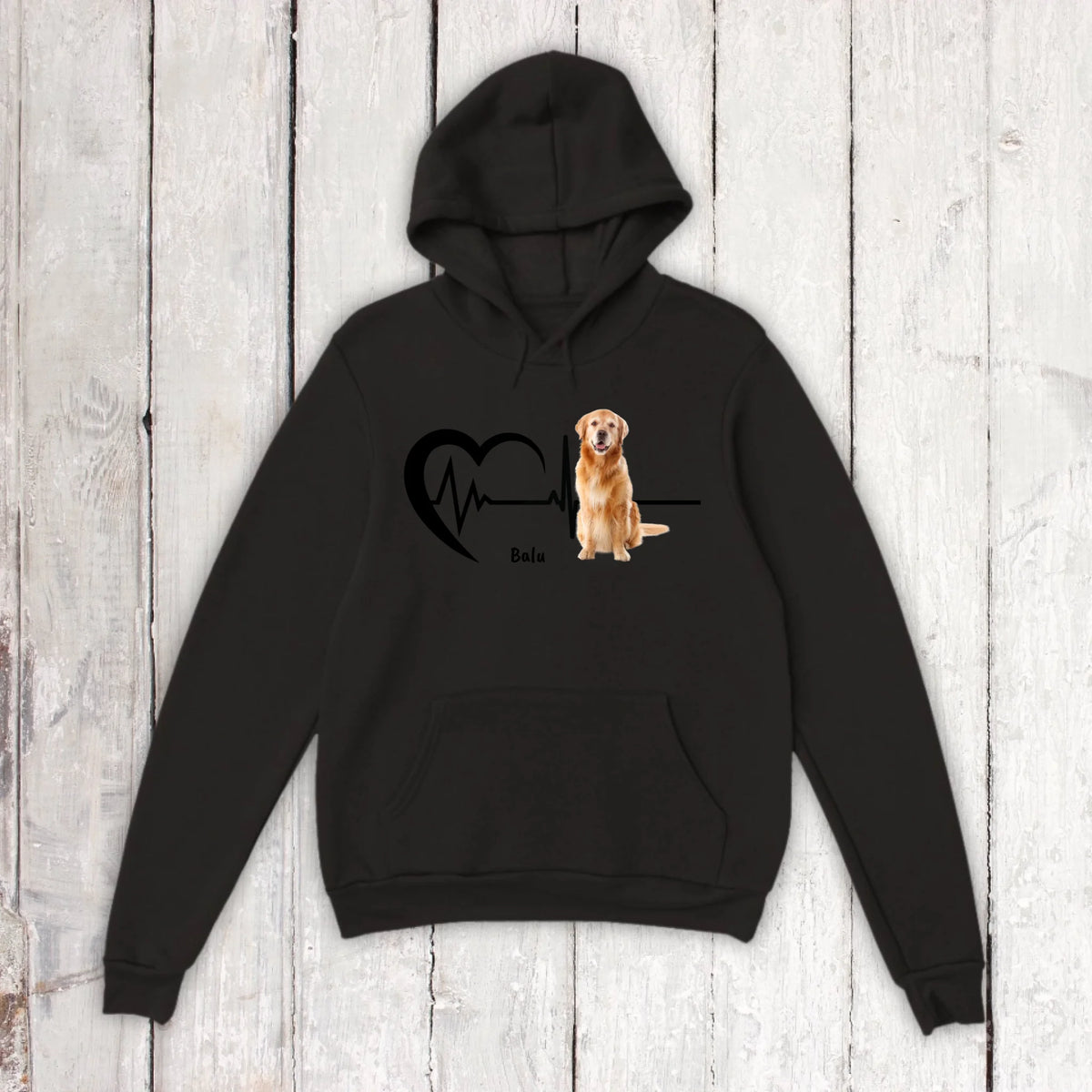 Herzschlag mit Foto - Individuelles Sweatshirt/Pullover oder Hoodie | Personalize Palace