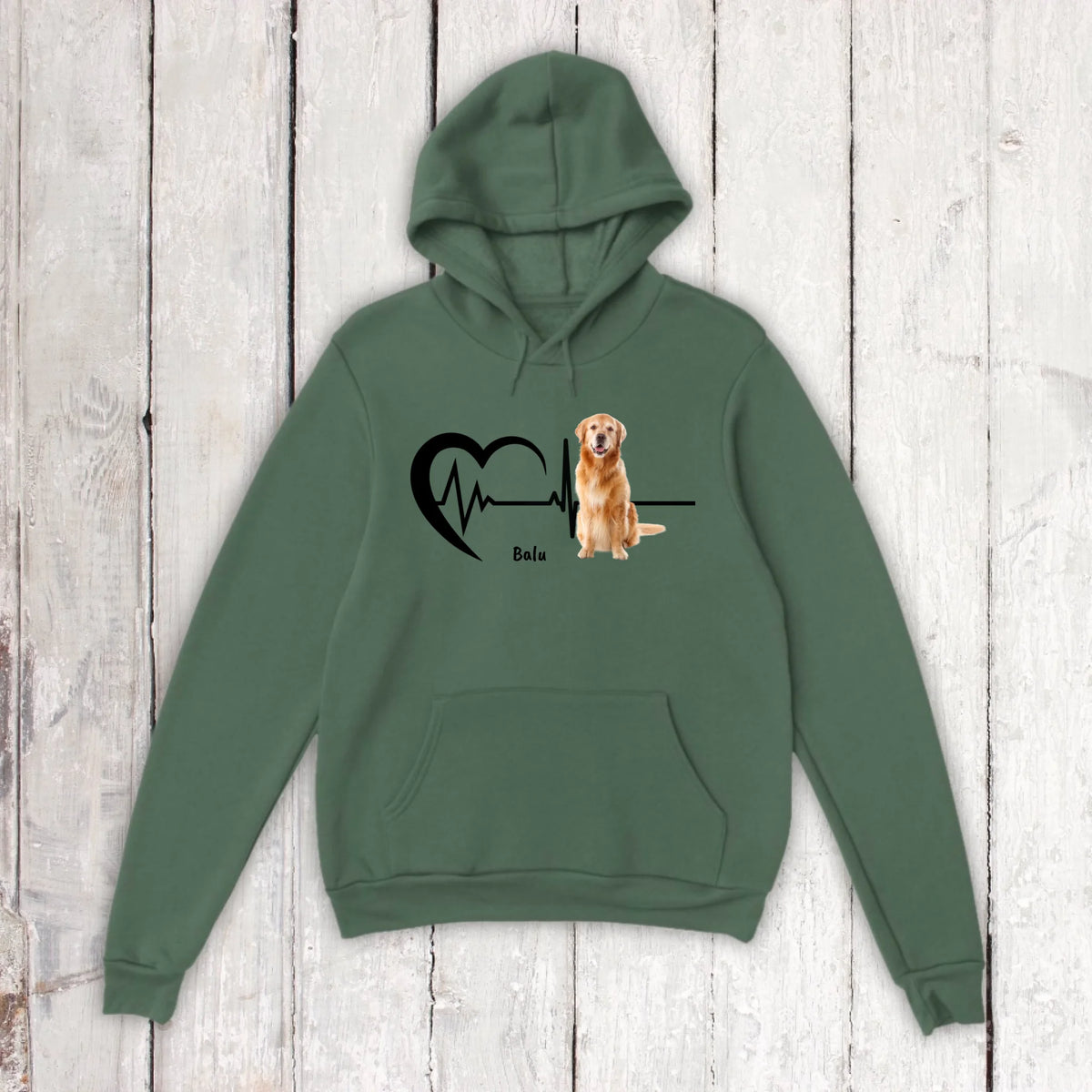 Herzschlag mit Foto - Individuelles Sweatshirt/Pullover oder Hoodie