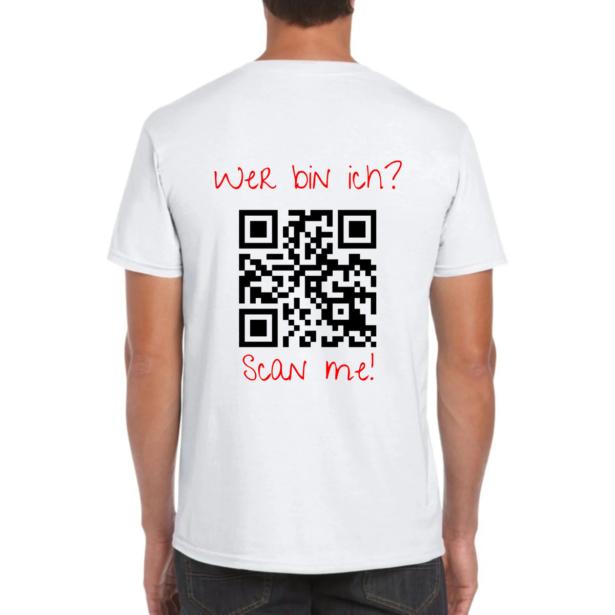 dein QR-Code | Strichcode mit Text - individuelles Code T-Shirt | Personalize Palace