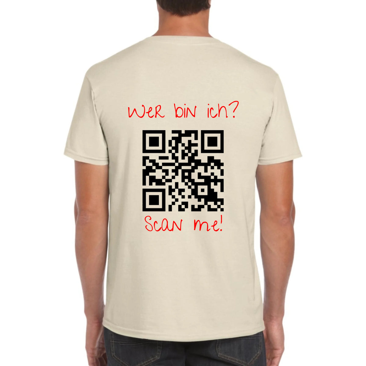 dein QR-Code | Strichcode mit Text - individuelles Code T-Shirt | Personalize Palace