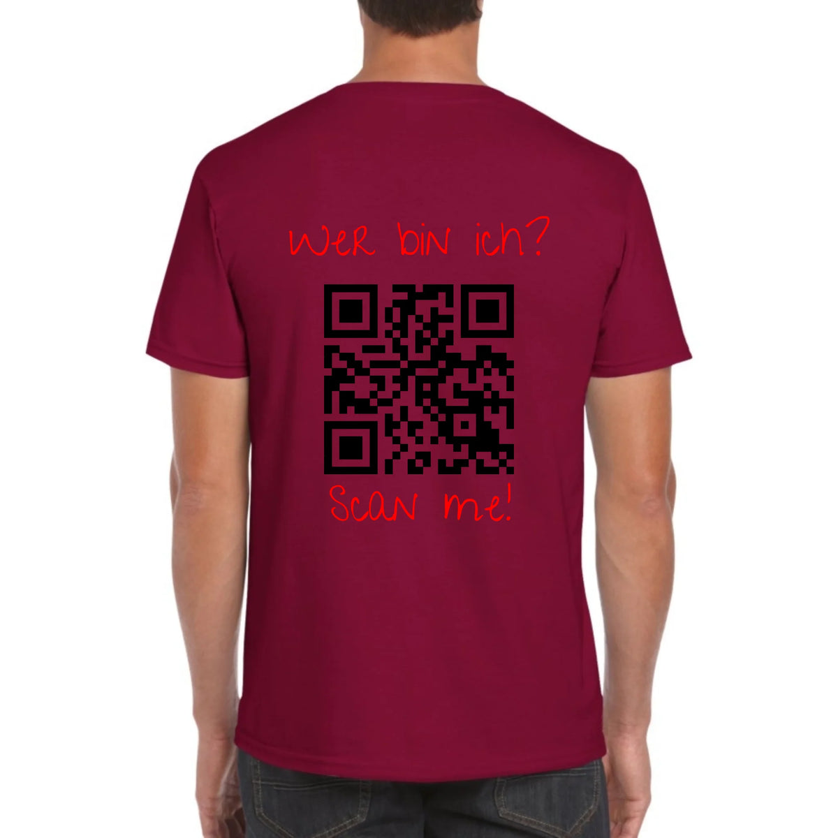 dein QR-Code | Strichcode mit Text - individuelles Code T-Shirt | Personalize Palace