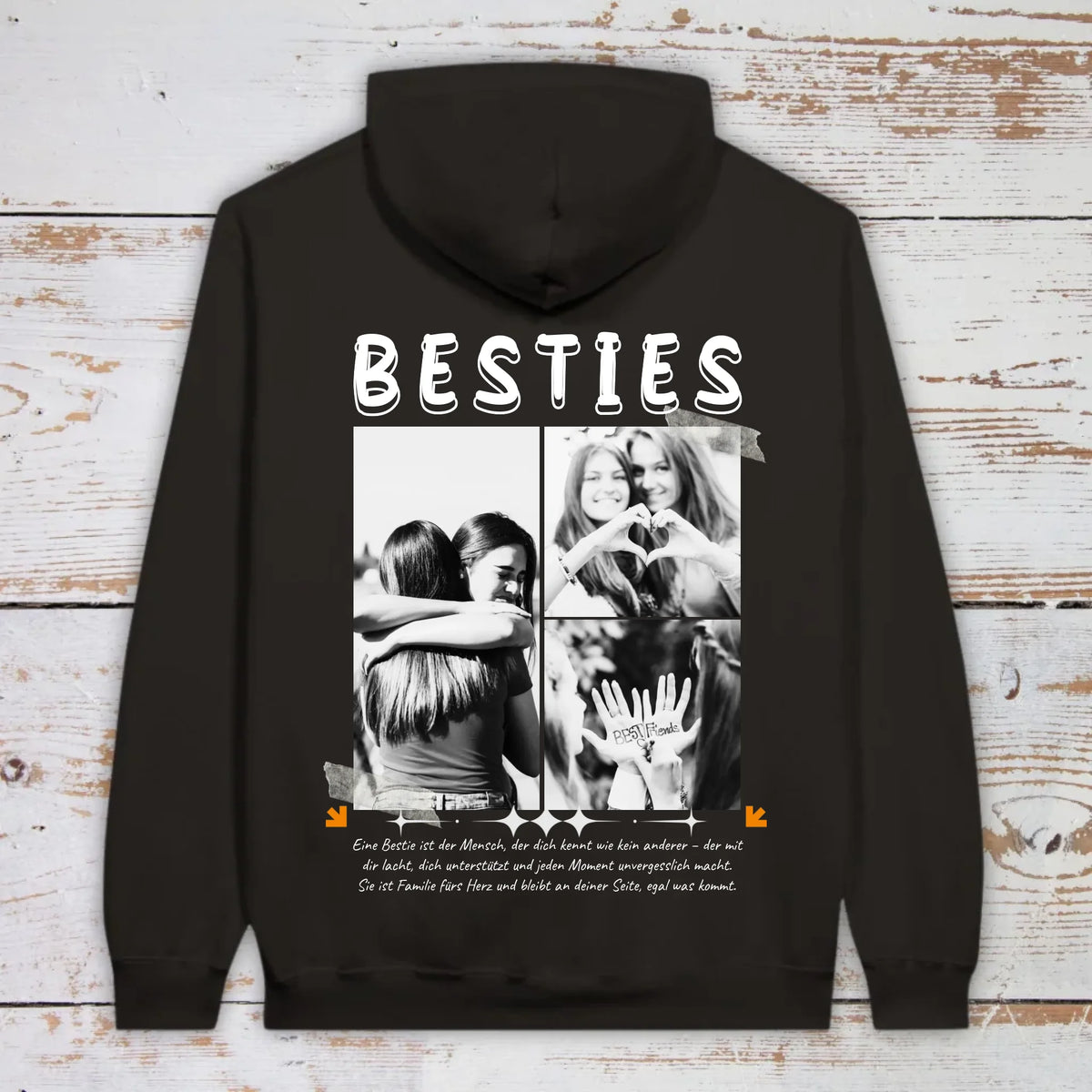 BESTIES mit bis zu 3 Fotos - individuelle Bestie Hoodie | Personalize Palace