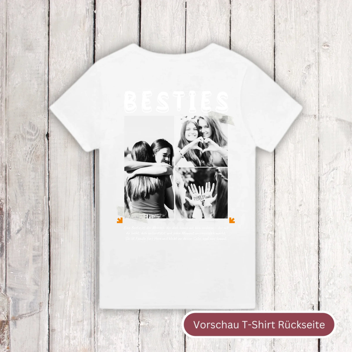 BESTIES with up to 3 photos - personalized BESTIES hoodie