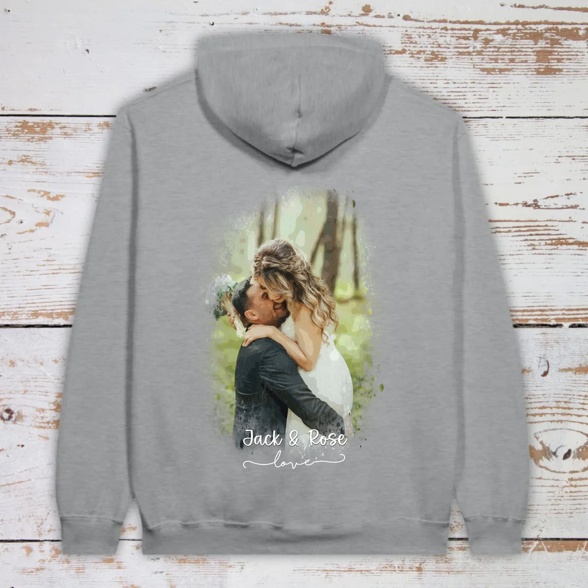 Foto in Wasserfarben/Aquarell - individueller Hoodie | Personalize Palace