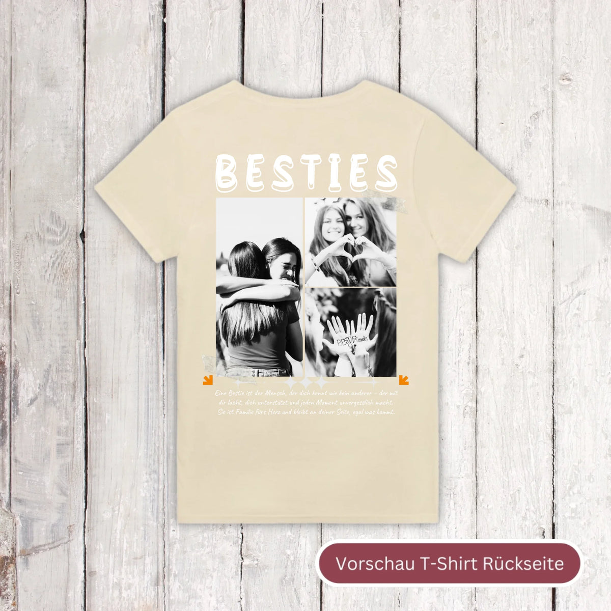 BESTIES with up to 3 photos - personalized BESTIES hoodie