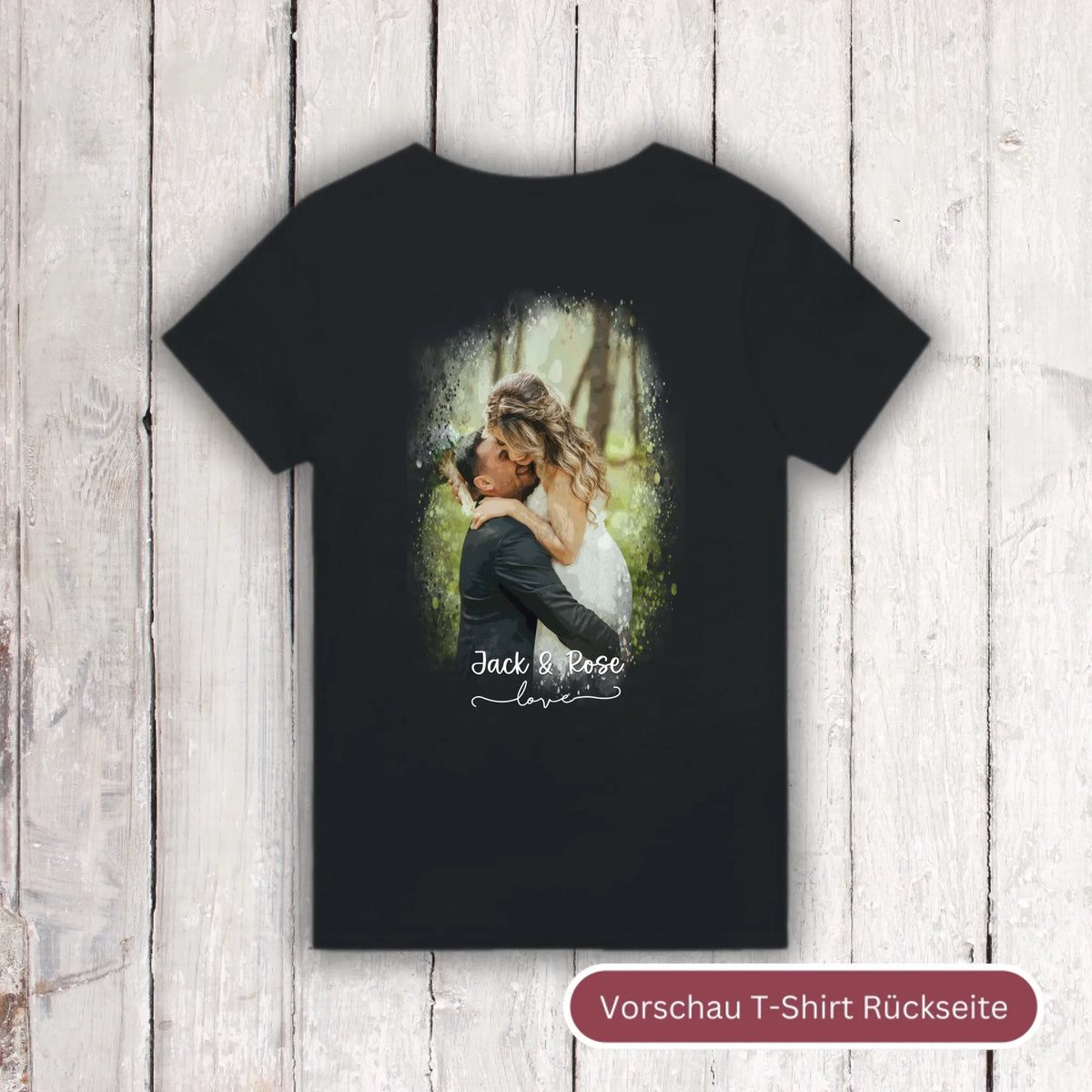 Foto in Wasserfarben/Aquarell - individueller Hoodie | Personalize Palace