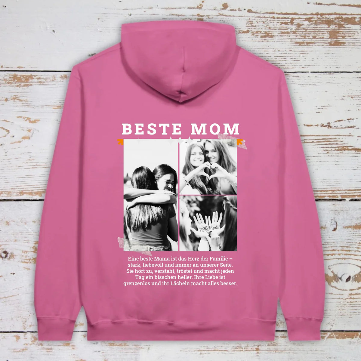 BESTE MOM Hoodie mit bis zu 3 Fotos - individueller Hoodie | Personalize Palace