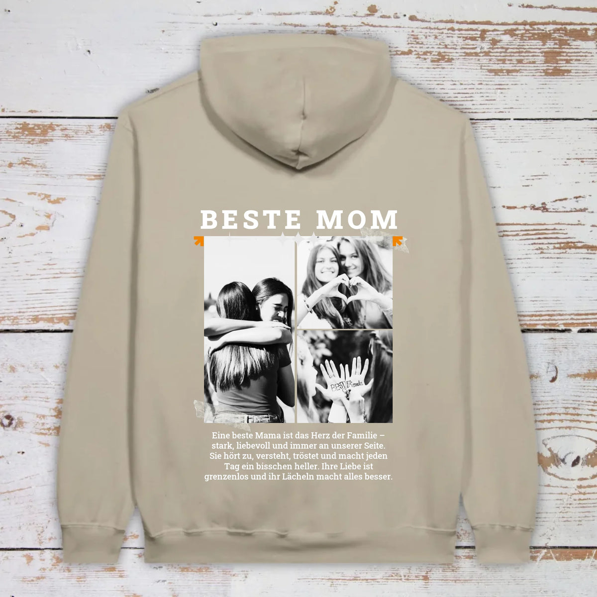 BESTE MOM Hoodie mit bis zu 3 Fotos - individueller Hoodie | Personalize Palace