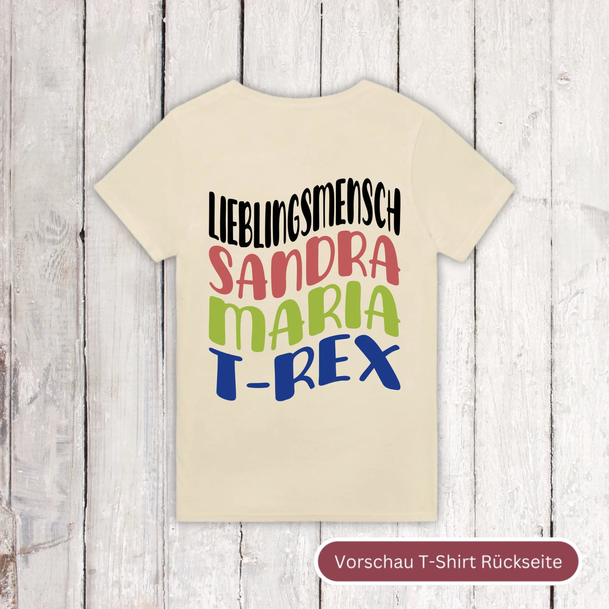 Lieblingsmensch mit Warp Text - individuelles T-Shirt | Personalize Palace