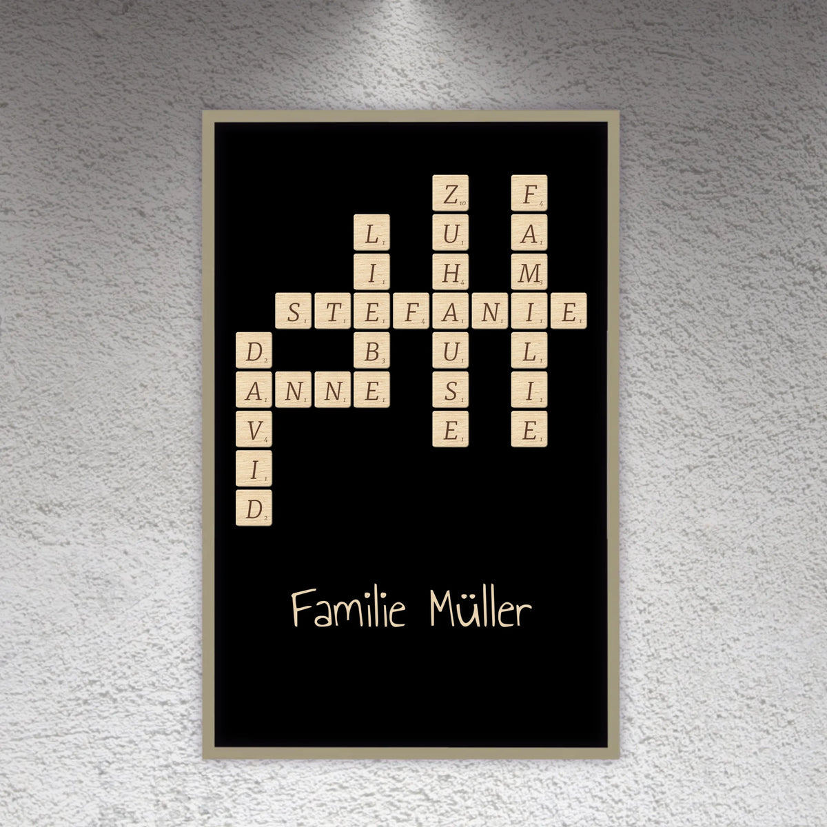 Familien Scrabble - individuelles Poster | Personalize Palace