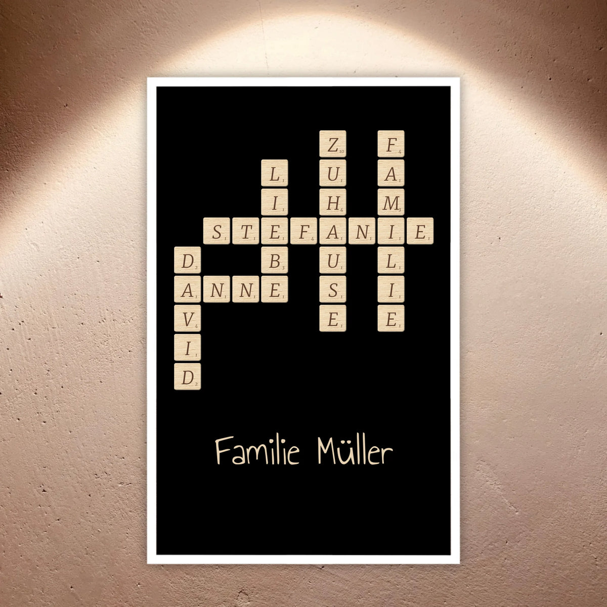 Familien Scrabble - individuelles Poster | Personalize Palace