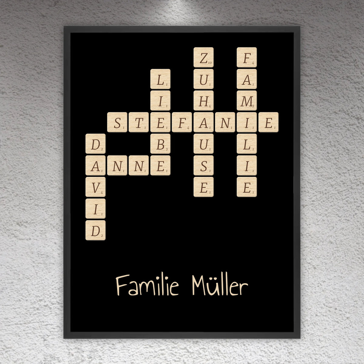 Familien Scrabble - individuelles Poster | Personalize Palace