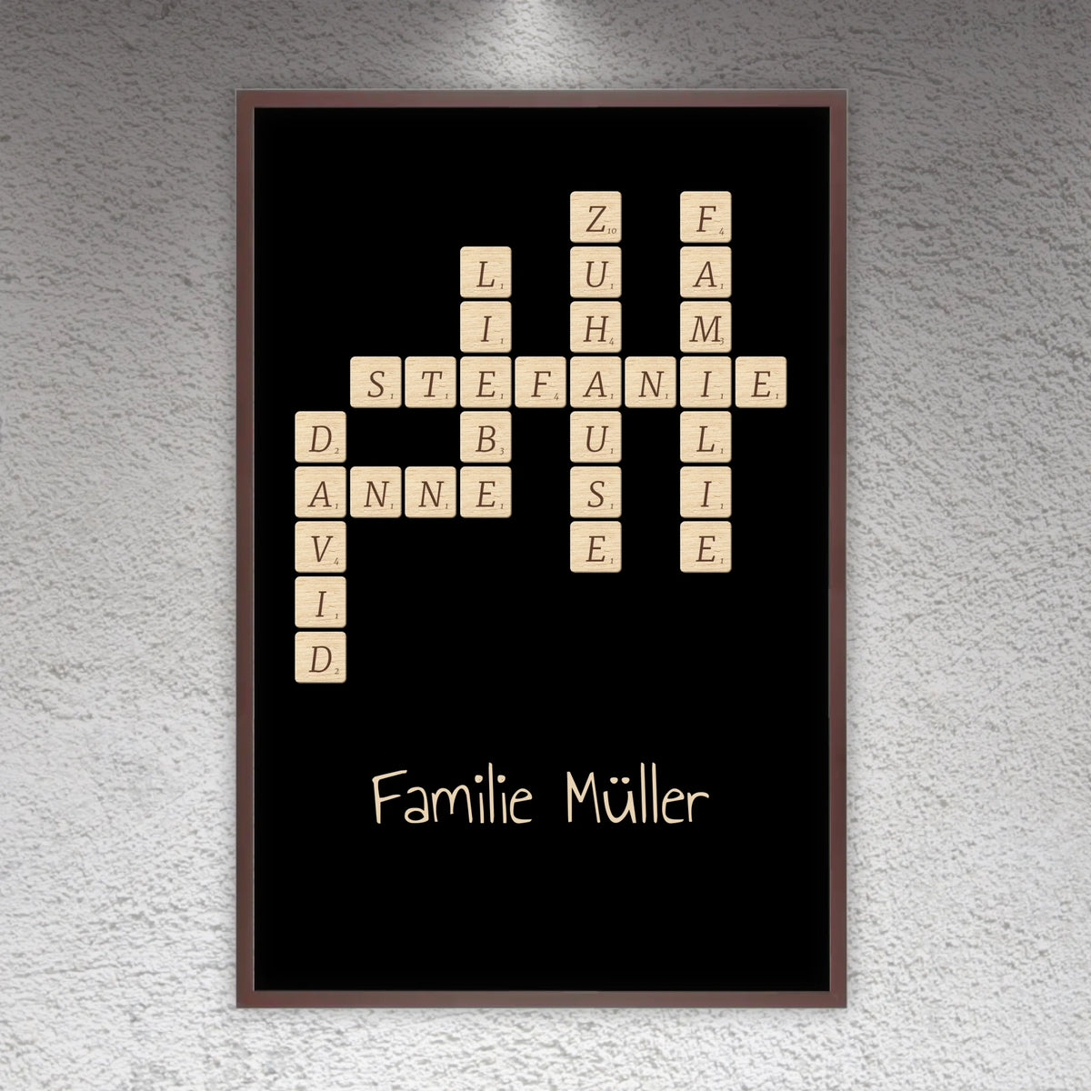 Familien Scrabble - individuelles Poster | Personalize Palace
