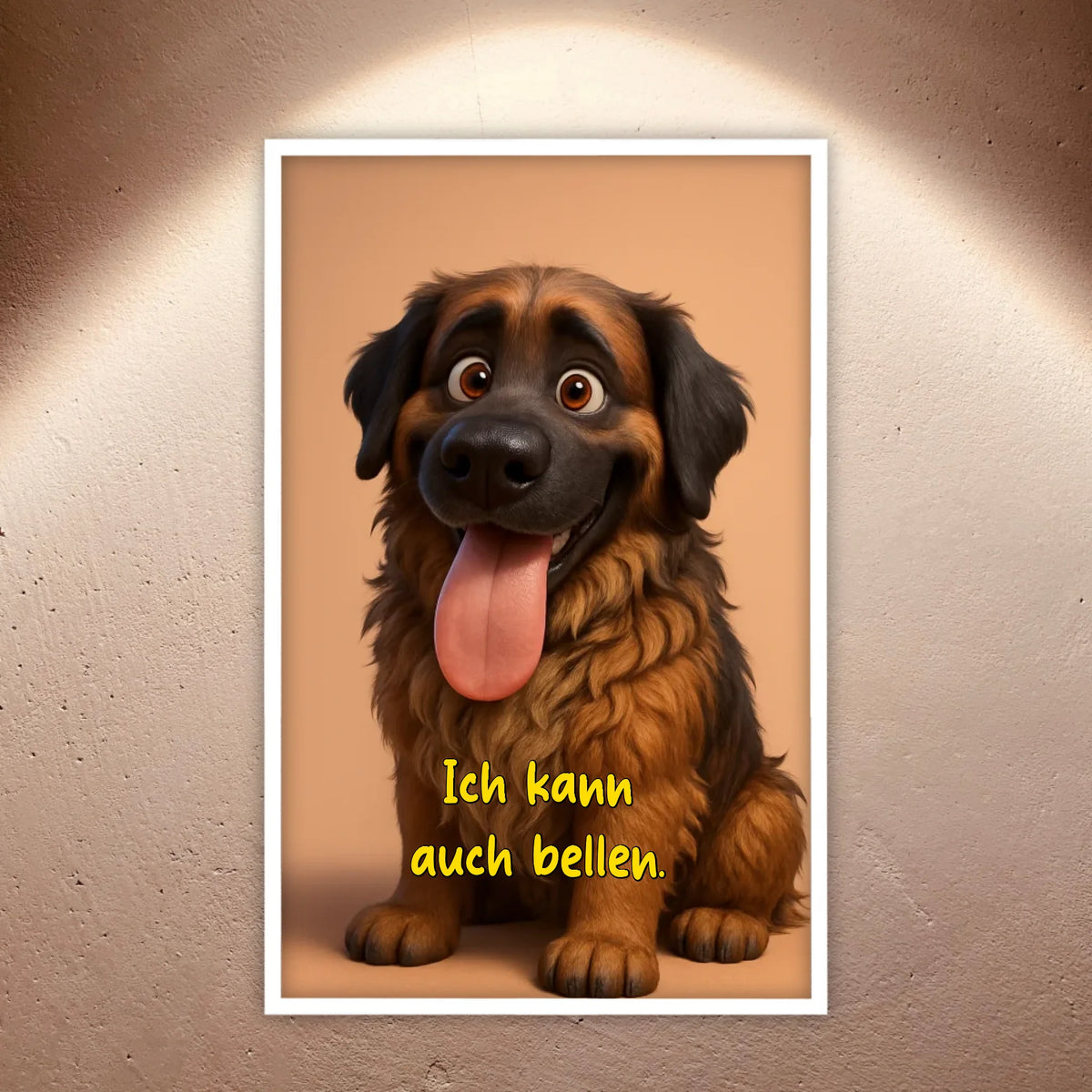 Dein Haustier als Cartoon - individuelles Poster mit Rahmen | Personalize Palace