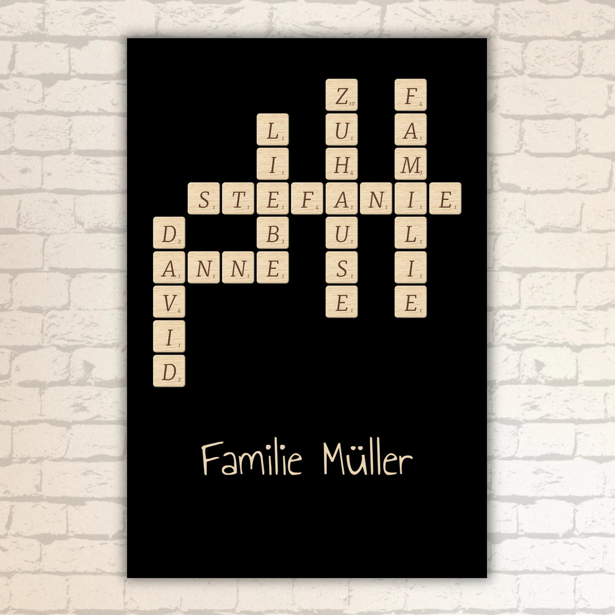 Familien Scrabble - individuelles Poster | Personalize Palace