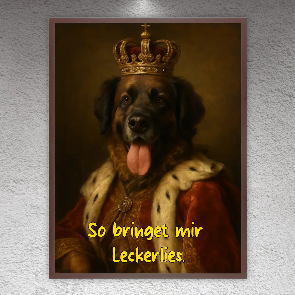 Dein Haustier-Foto als royales Gemälde - individuelles Poster mit Rahmen | Personalize Palace