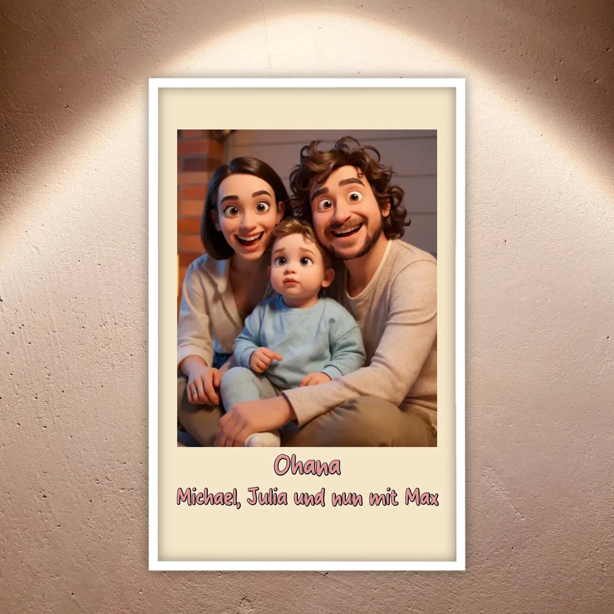 Familien Foto in Cartoon und Zeichentrick - individuelle Leinwand | Personalize Palace