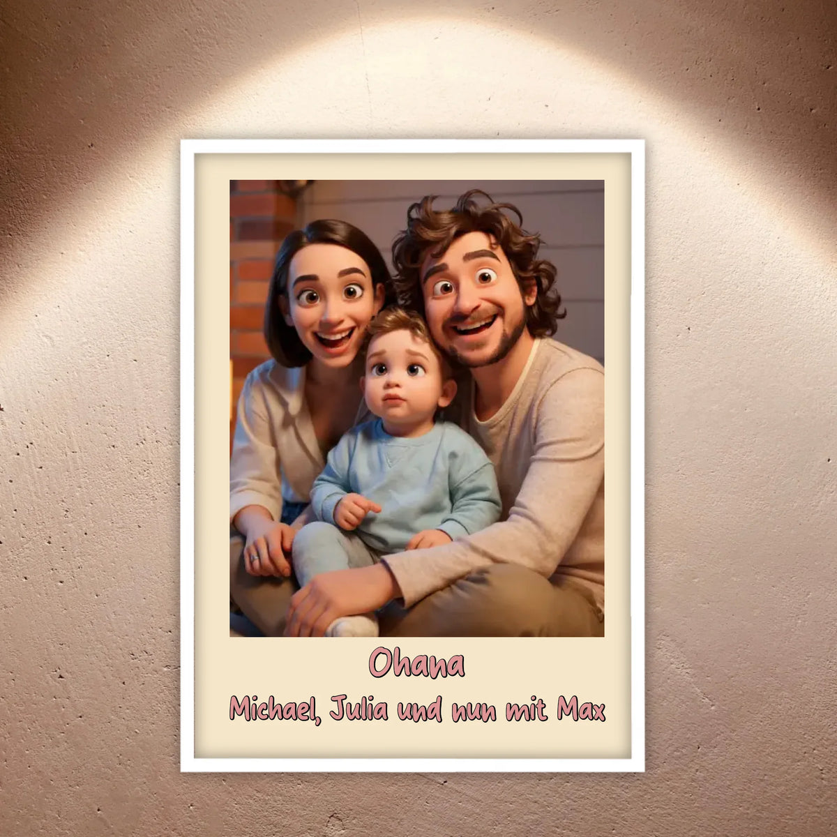 Familien Foto in Cartoon und Zeichentrick - individuelles Poster oder Leinwand | Personalize Palace