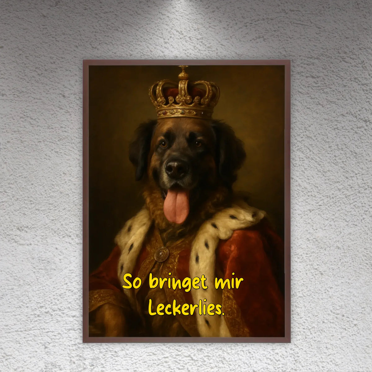 Dein Haustier-Foto als royales Gemälde - individuelles Poster mit Rahmen | Personalize Palace