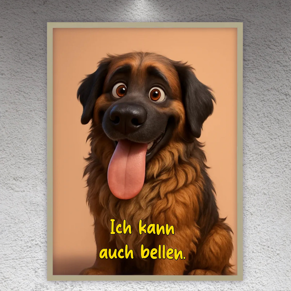 Dein Haustier als Cartoon - individuelles Poster mit Rahmen | Personalize Palace