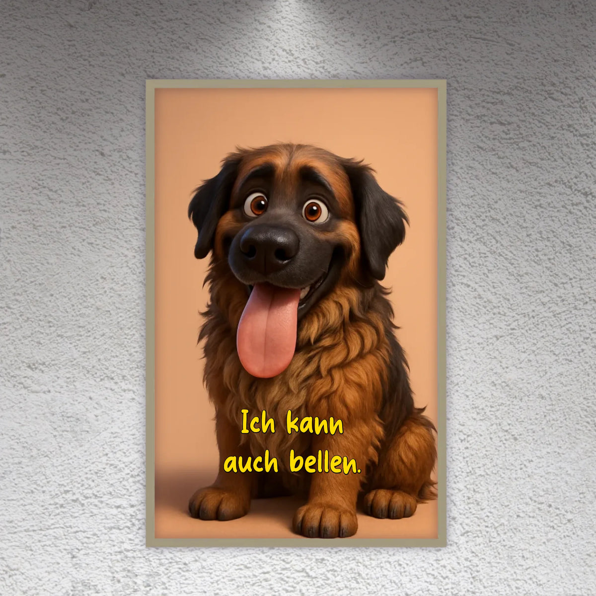 Dein Haustier als Cartoon - individuelles Poster mit Rahmen | Personalize Palace