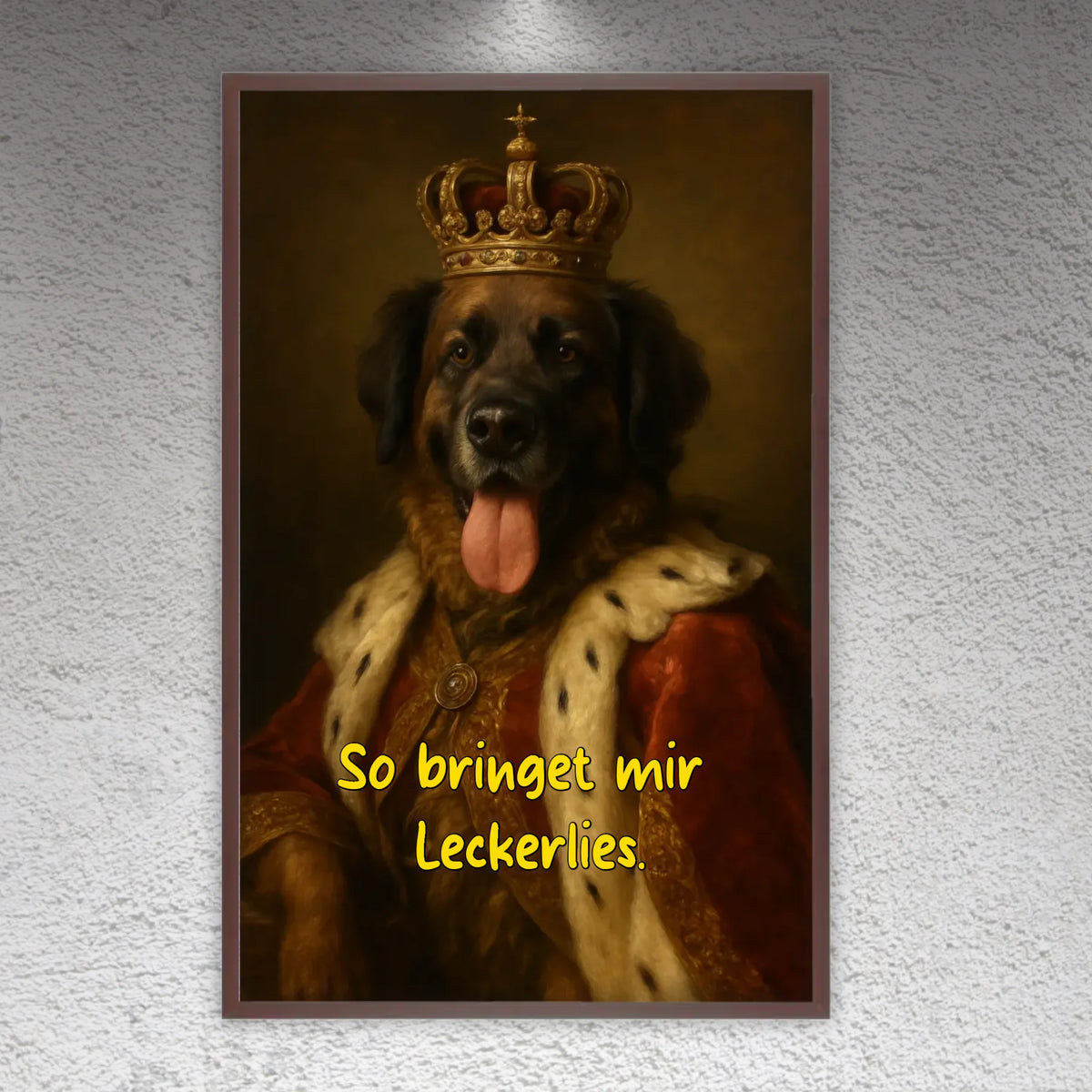 Dein Haustier-Foto als royales Gemälde - individuelles Poster mit Rahmen | Personalize Palace