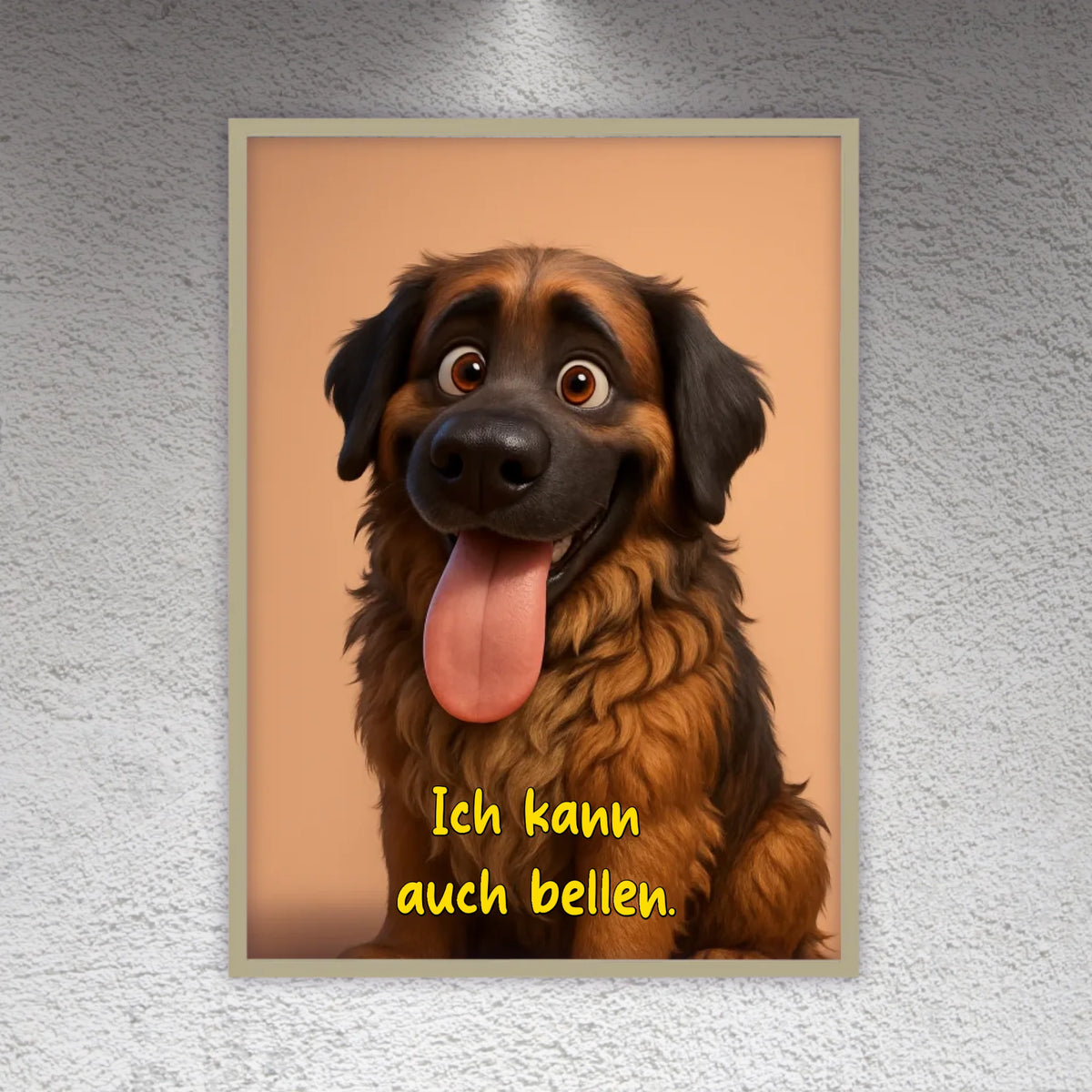 Dein Haustier als Cartoon - individuelles Poster mit Rahmen | Personalize Palace