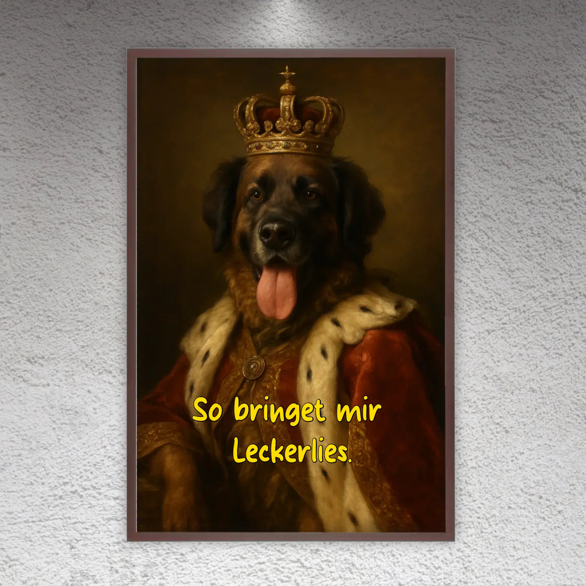 Dein Haustier-Foto als royales Gemälde - individuelles Poster mit Rahmen | Personalize Palace