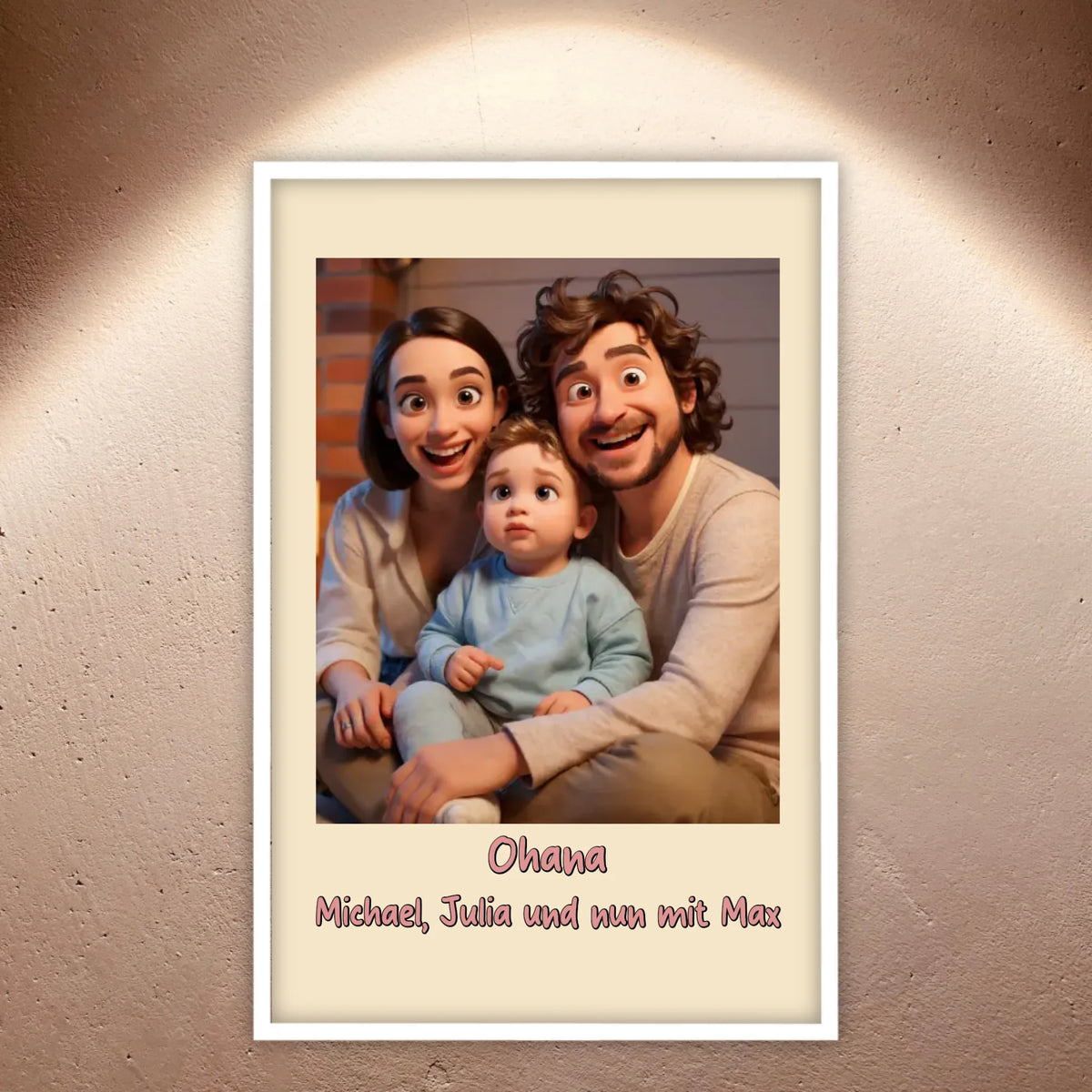 Familien Foto in Cartoon und Zeichentrick - individuelle Leinwand | Personalize Palace