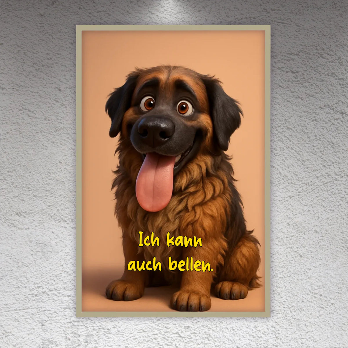 Dein Haustier als Cartoon - individuelles Poster mit Rahmen | Personalize Palace