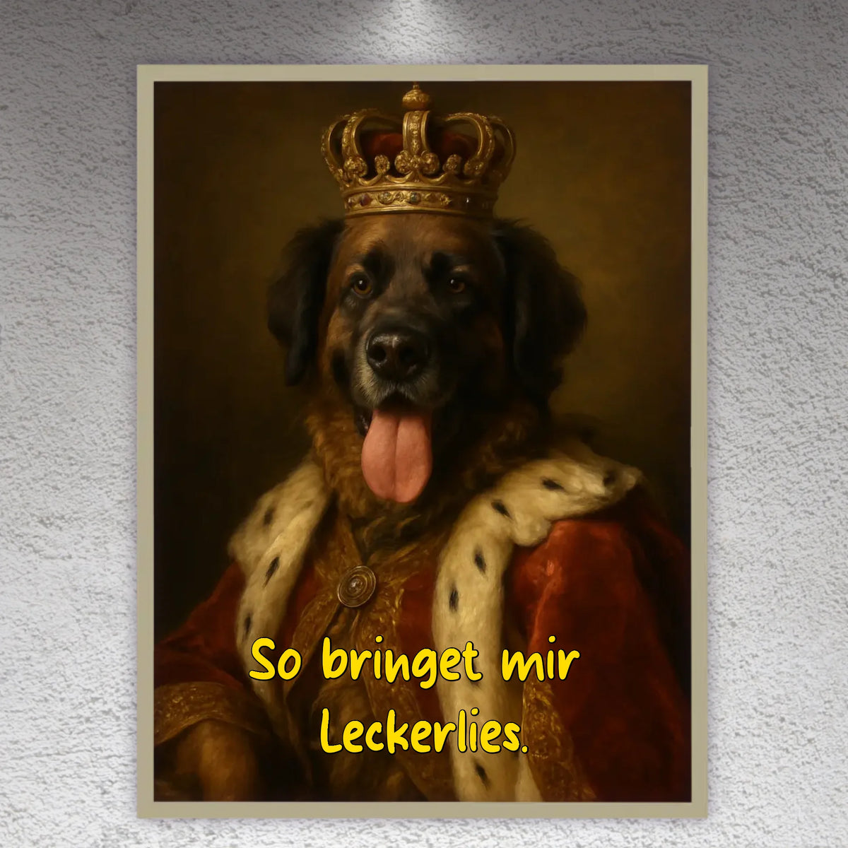 Dein Haustier-Foto als royales Gemälde - individuelles Poster mit Rahmen | Personalize Palace