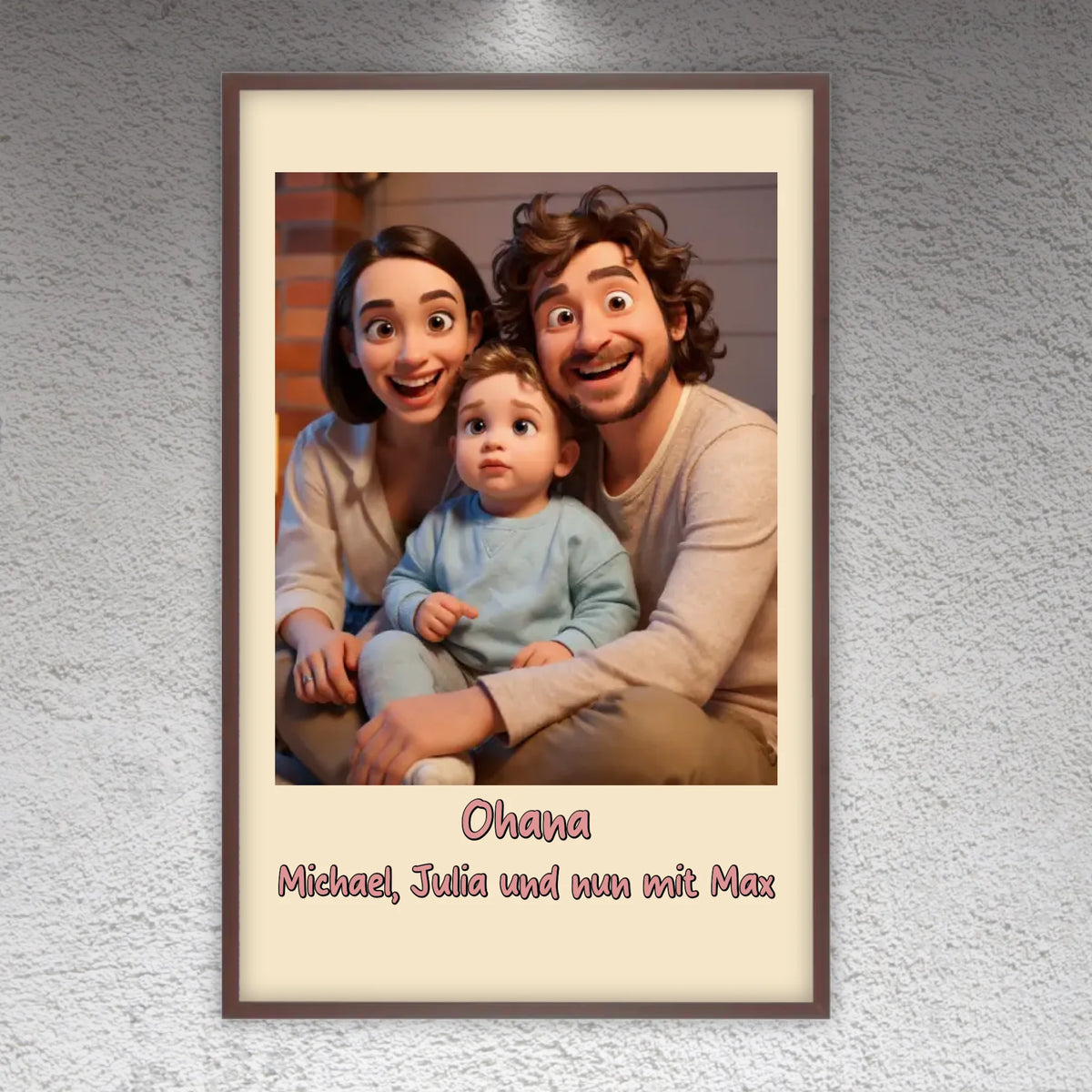 Familien Foto in Cartoon und Zeichentrick - individuelles Poster oder Leinwand | Personalize Palace