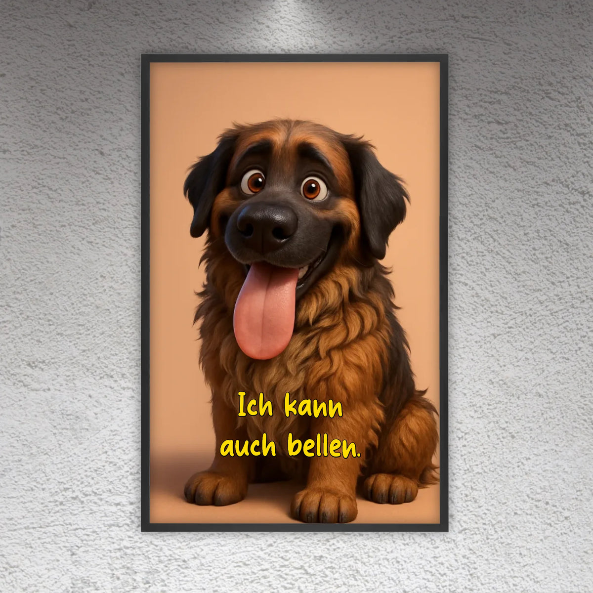 Dein Haustier als Cartoon - individuelles Poster mit Rahmen | Personalize Palace