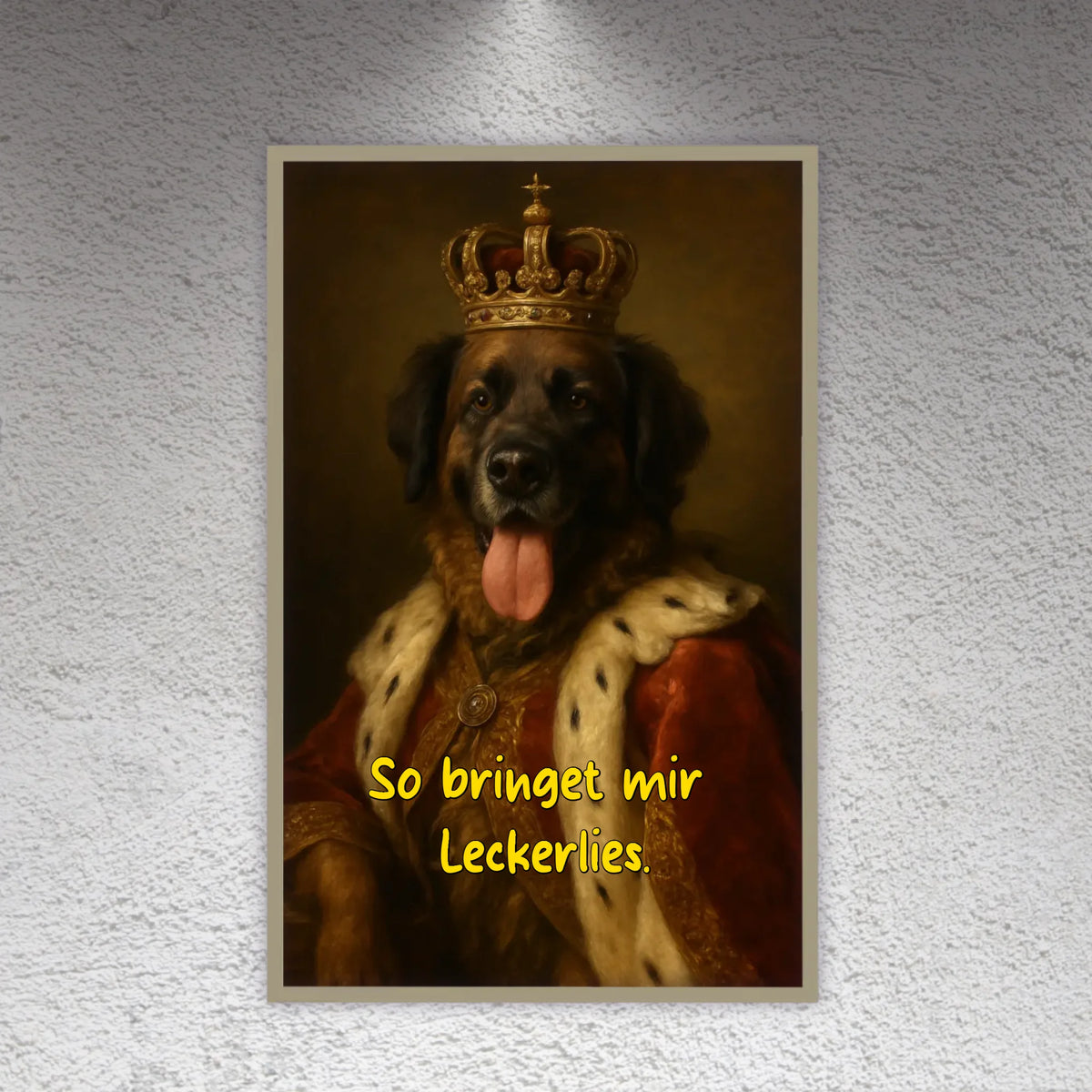 Dein Haustier-Foto als royales Gemälde - individuelles Poster mit Rahmen | Personalize Palace