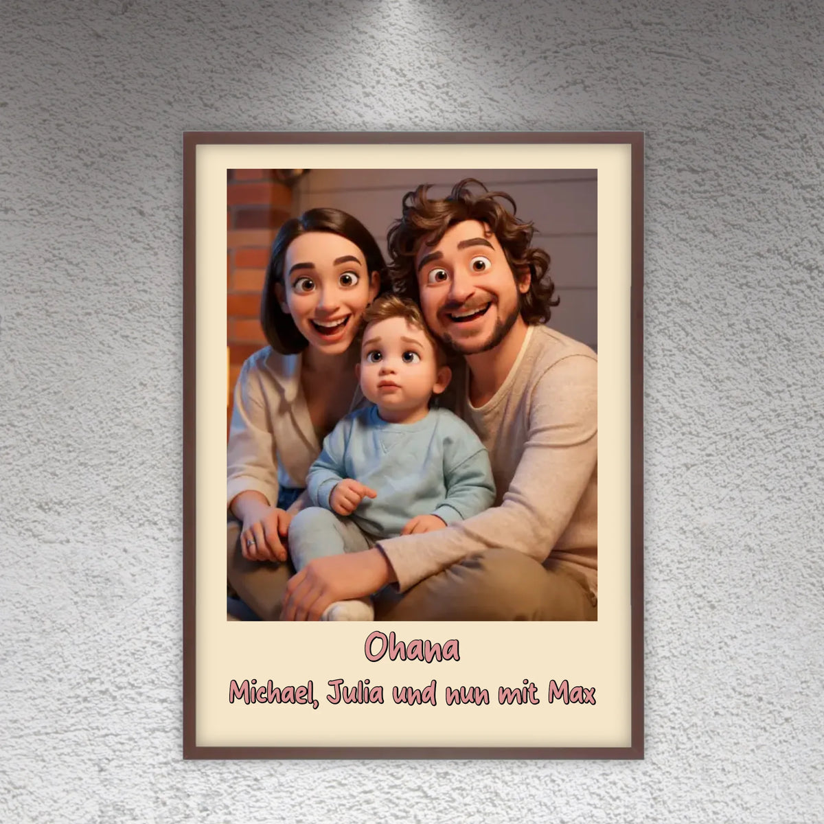 Familien Foto in Cartoon und Zeichentrick - individuelles Poster oder Leinwand | Personalize Palace