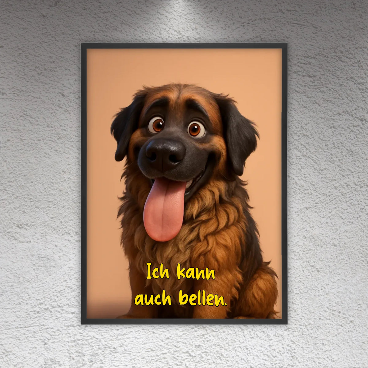 Dein Haustier als Cartoon - individuelles Poster mit Rahmen | Personalize Palace