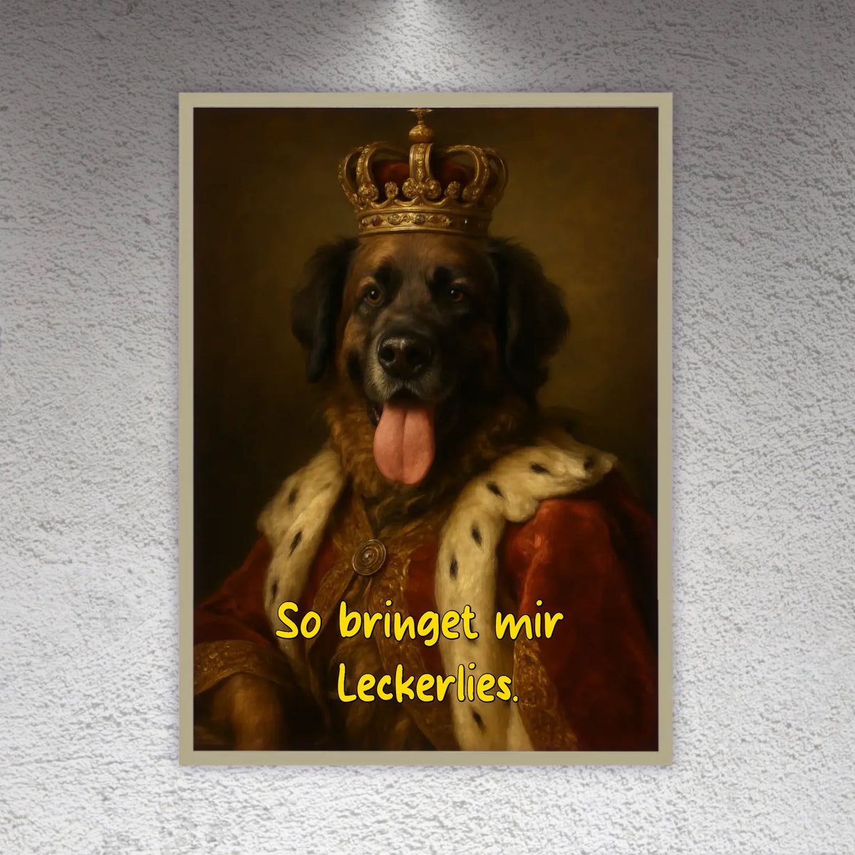 Dein Haustier-Foto als royales Gemälde - individuelles Poster mit Rahmen | Personalize Palace