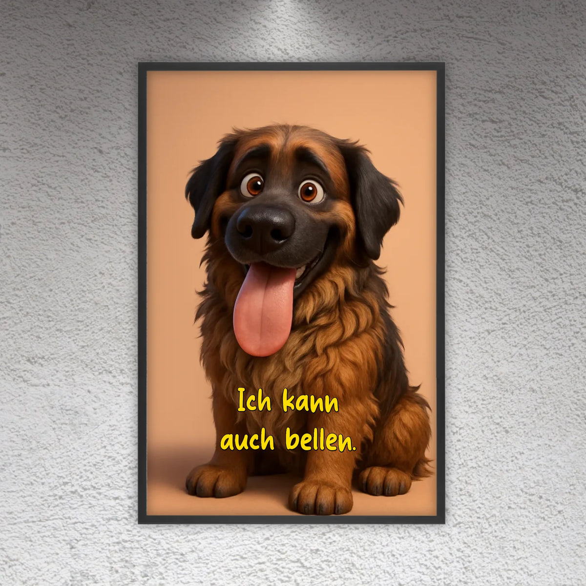 Dein Haustier als Cartoon - individuelles Poster mit Rahmen