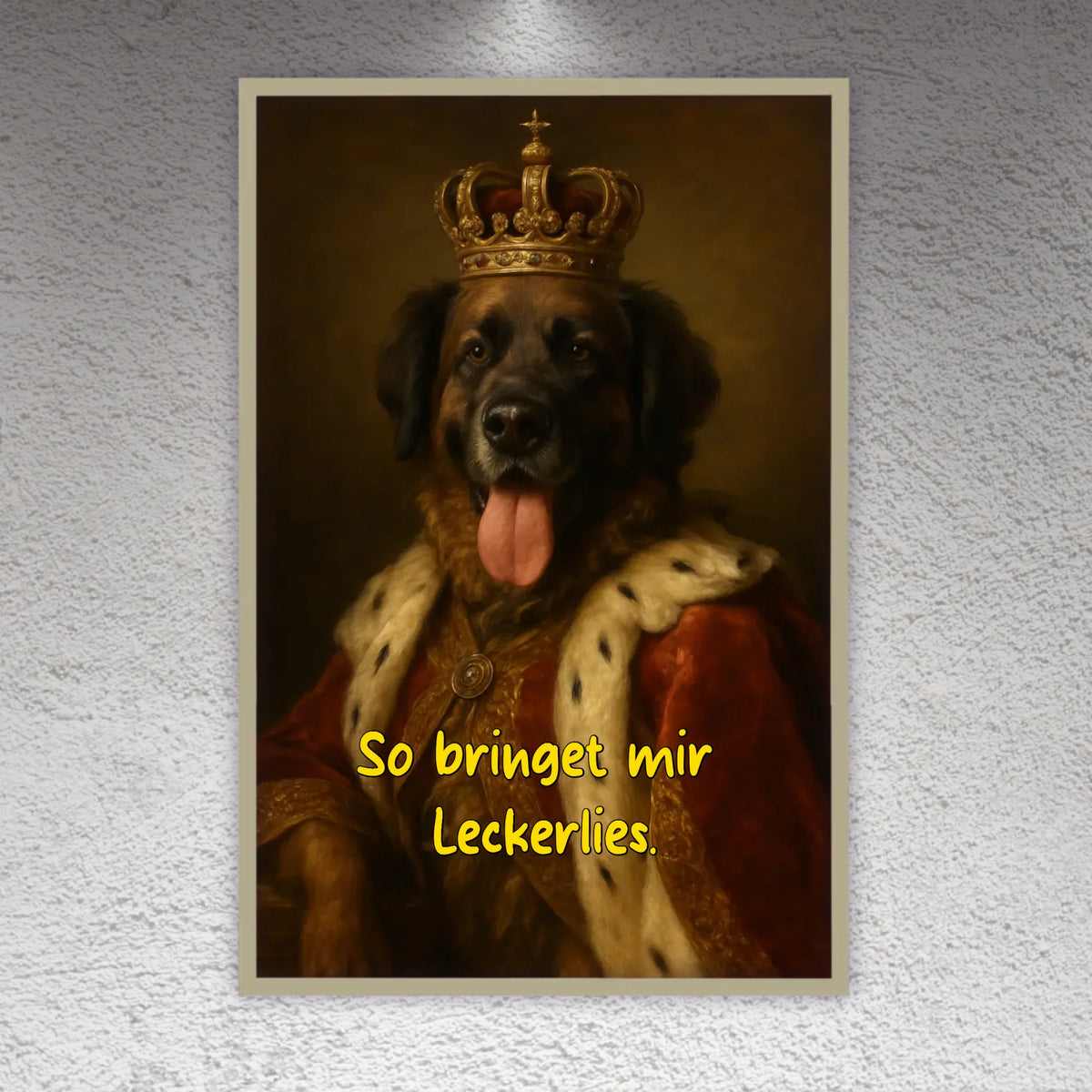 Dein Haustier-Foto als royales Gemälde - individuelles Poster mit Rahmen | Personalize Palace